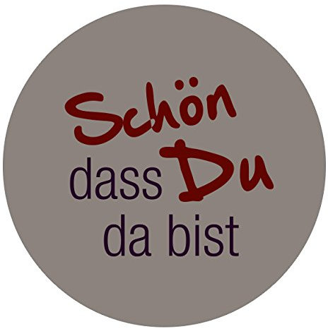 itenga 24x Sticker Schön DASS Du da bist (Motiv 6) 4cm Geschenk Aufkleber runde Spruch