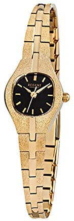 Regent Damen-Armbanduhr Elegant Analog Stahl ionenplattiert gold-Armband gold Quarz-Uhr URF378