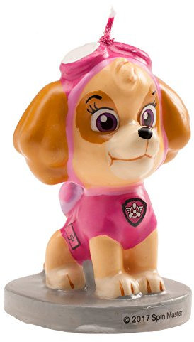 Dekora - Kerzen Deko Geburtstagskerze | Set von 3D Geburtstagskerzen Skye von Paw Patrol für Kindertorten - 7 cm