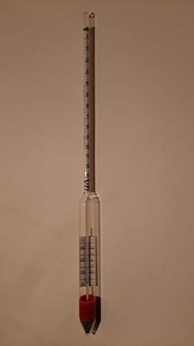 Albert's Premium Selection Oechslewaage, Mostspindel mit Thermometer zum Messen des Zuckergehalts BZW. potentiellen Alkoholgehalts