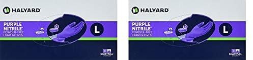 Haylard Health Purple Nitrile Exam Gloves, Large, 100 Count (2-(Pack))