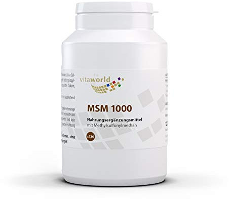 vitaworld MSM 1000, Vegan, 1000 mg pro Tablette, 120 Tabletten