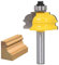 WSOOX Roman Ogee Edge Architectural Moulding Router Bit with 8mm Shank, DIY Home Woodworking Milling Cutter Tools