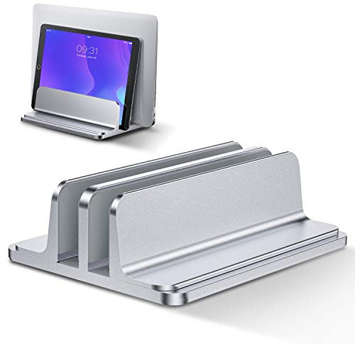 Bewahly - Soporte para Ordenador portátil (Soporte para Ordenador portátil, de Aluminio, Ajustable, para MacBook Pro/Air, iPad, Superficie, HP, Lenovo, Tablet y Otros portátiles, Color Plateado