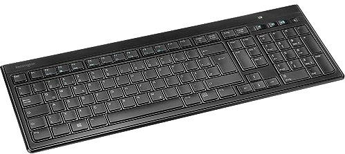 Kensington K75230DE clavier RF sans fil Noir - Claviers (Standard, Sans fil, RF sans fil, Clavier à membrane, Noir, Souris incluse)