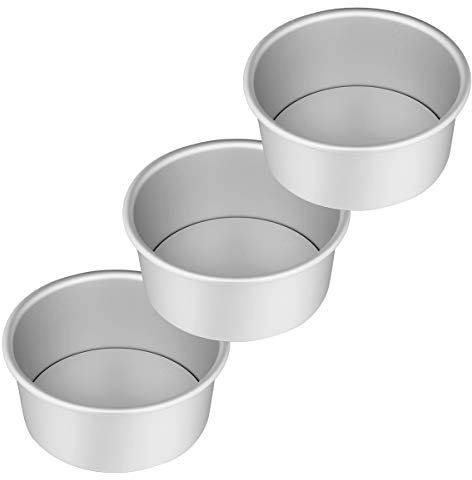 AIEVE 15,2 cm Kuchenformen, Set mit 3 langlebigen runden Aluminium-Kuchenformen, Backform abnehmbarem Boden für Käse, Kuchen, Chiffon-Kuchen oder Smash-Kuchen Zuhause, Party, Geburtstag und Hochzeit
