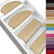 Floordirekt Shaggy-Stufenmatten Barcelona | Halbrund oder Eckig | Treppenmatten in 16 Farben | Strapazierfähig & pflegeleicht | Stufenteppich für Innen (Beige, Rechteckig 65 x 23,5 cm)
