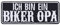 BIKER OPA Aufnäher Cruiser Aufbügler Biker Patch Motorrad Bügelbilder zum annähen | Geschenk für Opa/Papa Applikation für Jacke/Weste/Jeans/Motorradkoffer 90x35mm
