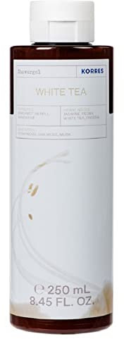 KORRES White Tea Revitalising Shower Gel for Women with Active Aloe Vera, Dermatologically Tested, Vegan, 250 ml