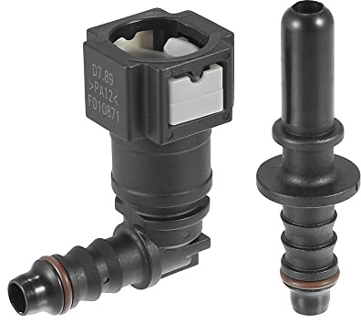 X AUTOHAUX 7.89mm SAE à 8mm 90 Degré Carburant Tuyau Rapide Libération Connecteur 2pcs