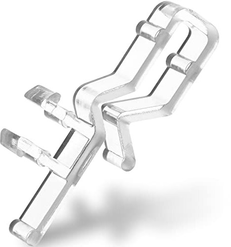 Blind Clips for Valance 1.6 Inch Hidden Channel Window Valance Clips Clear Plastic Replacement Accessories Parts for Horizontal Wood Blinds (10 Pieces)