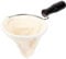 Nikou Kaffeefilter Kaffeefiltertuch Filter Siebwerkzeug, Wiederverwendbares Kaffeefiltersieb Waschbares Flanell, Handgefertigt Coffee Filter mit Holzgriff (Groß)