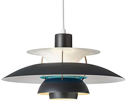 LZH FILTER Nordische Hängelampe, Industrielles Design Kronleuchter mit Farbverlauf, Dänische Aluminium Pendelleuchten, Höhenverstellbare Metall Restaurant Pendelleuchte