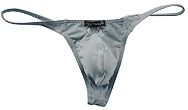 Innerternet Strings Maillots de bain en maille pour homme - Bretelles - Courtes - Sexy Mankini Tanga, Grau, XXL