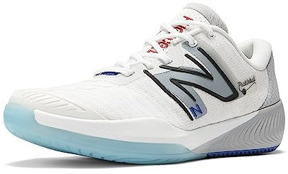 New Balance Men's 996 V5 Pickleball Shoe Indoor Court, White/Grey/Team Royal, 46.5 EU