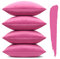 Sungeek 4er Set Samt Kissenbezüge 45x45 cm, Dekorativ Zierkissenbezüge Weich Kissenbezug Dekokissen Sofakissen Couchkissen Deko Bezug Kissenhülle für Sofa Schlafzimmer Wohnzimmer (Heißes Rosa)