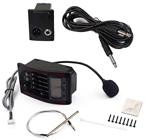 5-Band EQ Equalizer Preamp Pickup LCD Tuner With Microphone For Acoustic/Classical Guitar Replacement Parts