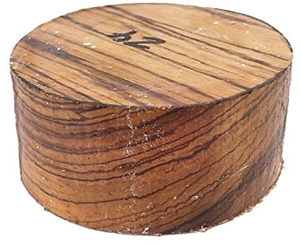 Turners' Mill Bowl Turning Blank - Zebrano, 4x2, Brown