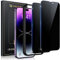 UniqueMe Full Screen Sichtschutz für iPhone 14 Pro Max Panzer Schutz Glas,für iPhone 14 Pro Max Anti-Spy Privacy Schutzglas Schutzfolie 2 Stück mit Positionierhilfe
