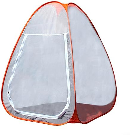 Buddhistisches Meditationszelt, Einzelnetz, Tempel, sitzender Unterschlupf, Cabana-Zelt, tragbares Zelt, Outdoor, Anti-UV-Schattenzelt, Sonnenschutz, automatisch, sofortige Familien-Cabana, Orange