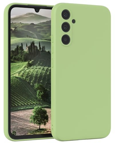 EAZY CASE - Silikonhülle für Galaxy A34 Hülle Silikon Case Grün weich stoßfeste Handyhülle Schutzhülle mit Kameraschutz Dünn Premium Schutz Cover TPU Phone Bumper in Pastell Hellgrün Matt