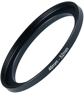 GZNLY Step-Up-Adapterringe, Filteradapter, 46 mm auf 52 mm, schwarz, Metall, Step-Down-Filterringadapter, kompatibel mit allen Marken, UV-, CPL ND-Kamera-Objektivfilter, Schrittringe (46 mm-52 mm)