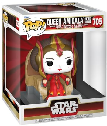 Funko POP! Deluxe: Star Wars Episode 1 - Padmé Amidala on Throne | Offizielles Sci-Fi Merch - Vinyl Sammelfigur als Regal Deko - Geschenkidee zum Geburtstag für Fans und Sammler