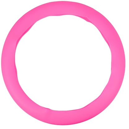 uxcell 33cm Car Steering Wheel Cover Protector Non-Slip Silicone Rose Red