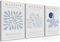 Bwodke Gerahmte abstrakte Matisse blaue Pflanzenblätter Leinwand Wandkunst Poster Poster Set von 3 Blumenmarkt ästhetische Bilder minimalistische Wanddekoration Gemälde Wohnzimmer Schlafzimmer