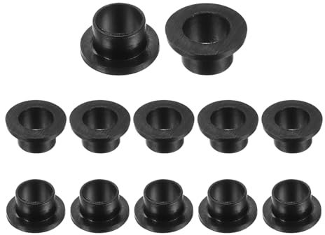 QUARKZMAN 12Stk Flansch Hülsenlager 5.1mm ID 6mm AD 4.5mm Länge Nylon Buchsen Schwarz