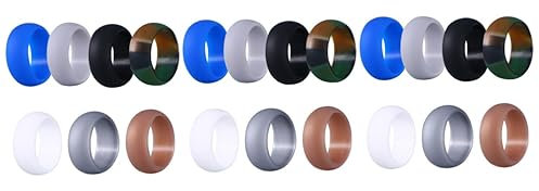 VALICLUD 21 Stk stapelbarer Ring Ehering für Herren dekorativer Ring farbige Ringe Schmuck Paar Ringe Fingerringe aus Gummi Eheringe aus Gummi Tarnung Hochzeitsring Silikonring Mann