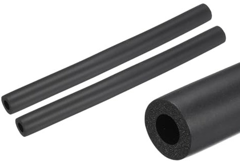 QUARKZMAN 2Pcs 10 Tubo de Aislamiento de Tubería 10mm ID 20mm OD Espuma para Soporte de Agarre de Mango, Negro