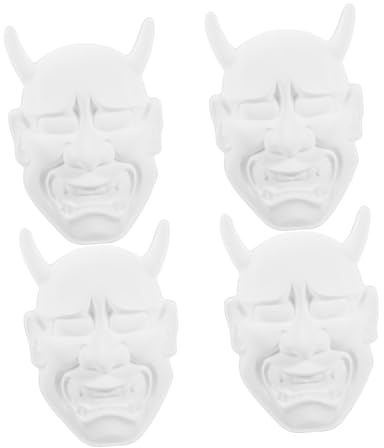 Toyvian 4 Stück Pvc Diy Leere Masken Zum Bemalen Kinder Kostüm Zubehör Für Halloween Karneval Cosplay Party