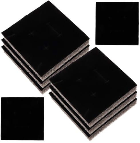 Ciieeo 20 inserti in schiuma per scatole di immagazzinaggio degli orecchini, per esporre gioielli, vassoi quadrati in spugna, supporto per vetrina, 5 cm