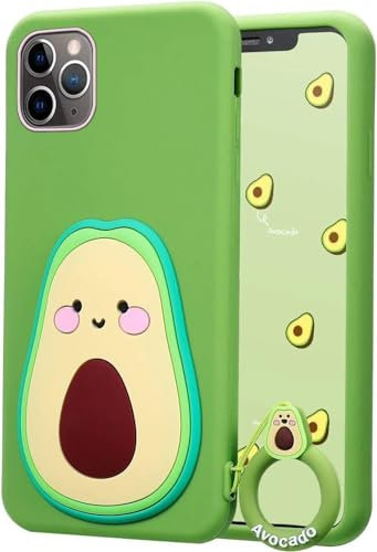 Cute Phone case for Iphone 14 13 12 11 8 7 6 SE Funny iphone Phone cases Avocado (For Iphone 11 Pro) Green