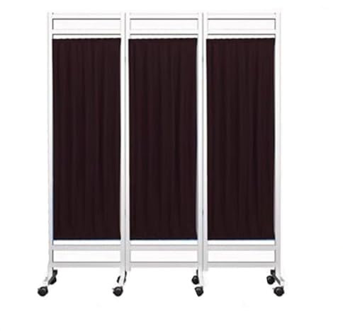 XNYXLPP Mobiler medizinischer Sichtschutz – Faltbarer Raumteiler, temporärer Zaun, Raumteiler, freistehende, Faltbare Raumteiler (Brown 3 Panels)