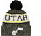 New Era Utah Jazz Sideline Sport Mütze mit Bommel, Winterstrickmütze mit Bündchen, Schwarz, Utah Jazz, Schwarz, Einheitsgr��e