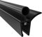 WAKA Premium Duschtür & Duschlippe, Duschdichtung Optisch Schwarz, Duschdichtungen für Duschtüren 6-8mm Glas, 200cm Duschkabine & Duschtürdichtung, kompatibel mit einer Schwallschutzleiste Dusche