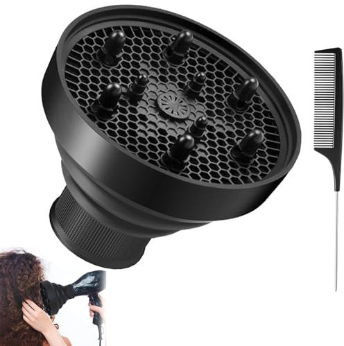 Universal Diffuser Attachment for Hairdryer, Travel Collapsible Hair Dryer Diffuser, Hair Diffuser For Curly Hair, Hair Diffuser Attachment, Diffuser Blow Dryer For Wavy Hair, Diffuser Attachment