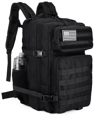 BAIXINGBAGS Taktischer Rucksack, 45L, wasserdicht, Militär-Rucksack für Herren, Highland, Polyester