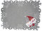 texpot Tischdecke 33 x 45 cm hellgrau Wichtel Weihnachten Winter Deko