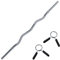 wuuhoo® Langhantelstange John - 200cm / 180 cm / 160 cm / 150 cm / 120 cm, 30mm, Stahl verchromte Hantelstange, 100kg Kapazität - Fitnessquipment für Zuhause 140 cm Silber