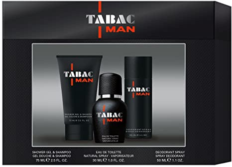 Tabac® Man | Trio Set - kraftvoll-maskuline Duftkomposition mit intensiv würziger Ausstrahlung | 30ml Eau de Toilette, 75ml Duschgel & 50ml Deodorant Spray