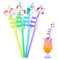 4 pcs pailles enfants reutilisables, Licorne Straws Spirale, pailles réutilisables, Pailles en Licorne pour les Enfants, pour fête d'anniversaire d'enfants, Décoration de Table Fête