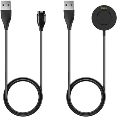 2 Pièces Chargeur Montre Compatible avec Garmin Vivoactive 5, Venu 2 Plus, Fenix 7/6/5, Forerunner 965, Câble USB Charge Rapide avec Protection PTC, Cable USB Dur et Sécurisé, 1M
