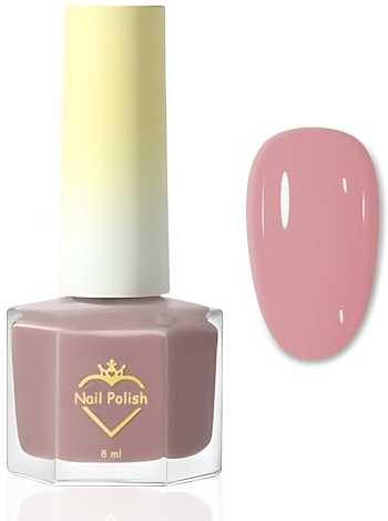 Nude Rosa Peel off Nagellack - Ungiftiger Nagelack Auf Wasserbasis - Einfarbiger Nail Polish mit Blütenduft - Nagellack Schnelltrocknend für Frauen Mädchen DIY-Nagelkunst Zu Hause (Nude Pink, 8 Ml)