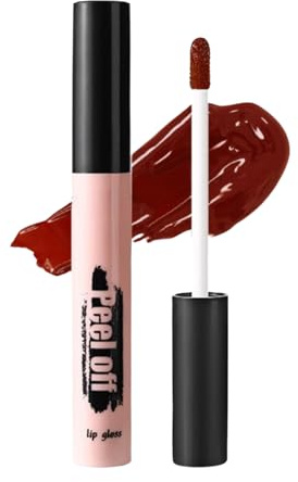 Peel Off Lip Stain, Long Lasting Peel Off Liquid Lipstick,Waterproof Lip Tint Matte Mask Lip Gloss,Tattoo Colour Nude Lip Liner Stain,Lipstick Tattoo Makeup Beauty (06#)