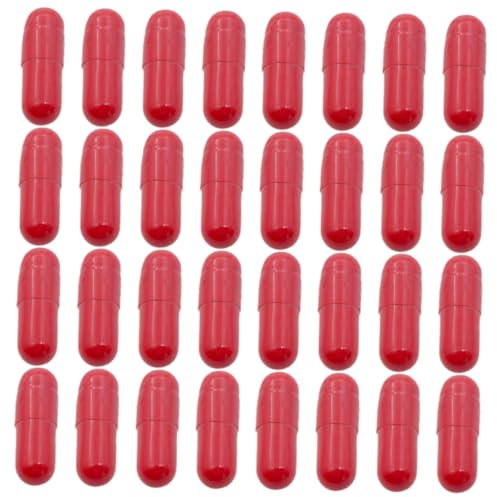 POPETPOP 32Pièces Accessoires de Maquillage Halloween Capsules de Faux Sang Comestible Farces Halloween et Décorations de Fête pour Effets Spéciaux et Blagues