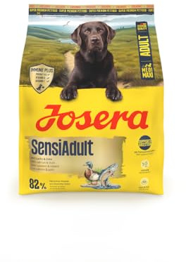 Josera SensiAdult Alleinfuttermittel | Für aktive Hunde | Mittlere & Große Rassen | Immun-Plus | Verdauungsunterstützung | Gelenkunterstützung | Kräuter & Früchte | 0,9 kg