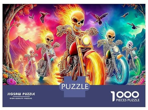 Motorrad 1000 Teile Puzzle Anspruchsvolles Geduldsspiel, Passgenau 52x38cm/1000 Teile